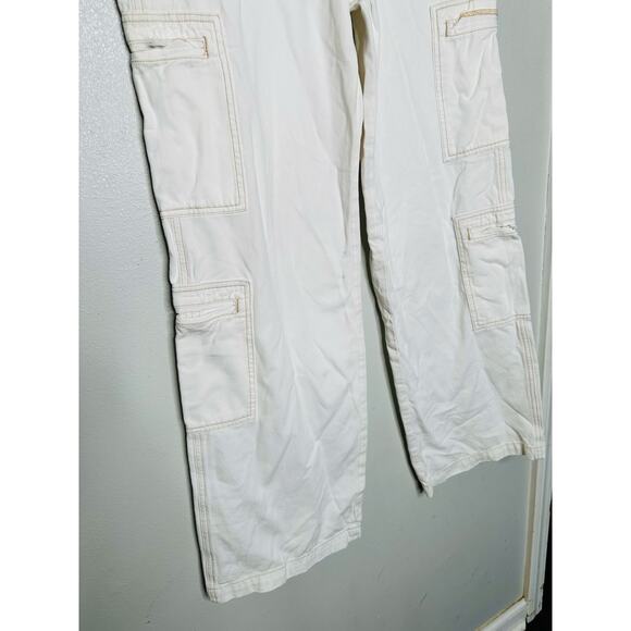 HUDSON White High-Rise Welt Pocket Cargo Wide Leg Jeans Size 26 - Picture 7 of 16